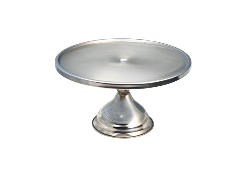 Stainless Steel Cake Stand on Round Base - 33cm