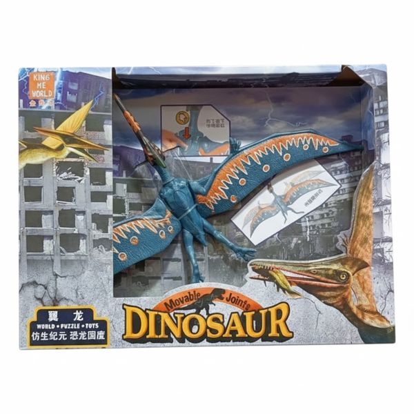Pterodactyl Action Figurine Movable Parts For Creative Play - Blue