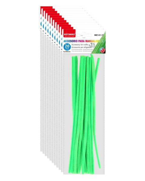 Motarro - Chenille Stems 6mmx30cm 20PCS Avocado Green 12 Pack