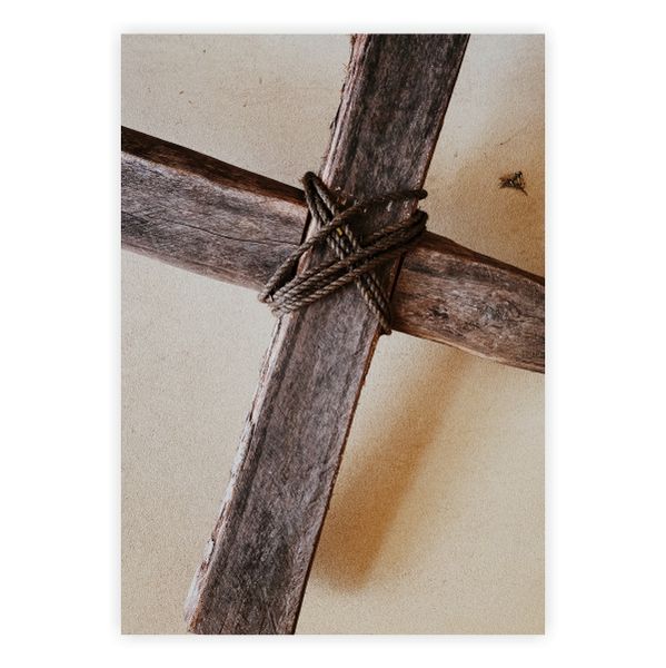 Christian Wood Cross - A1 Poster