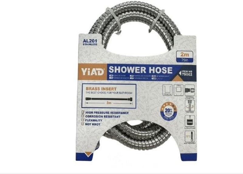 Yiad Flexible 2m Shower Hose Silver