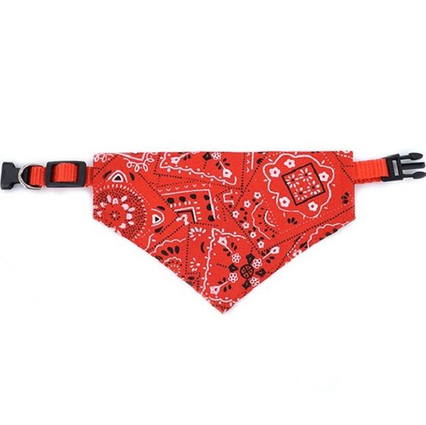 Red Adjustable Dog Bandana Collar