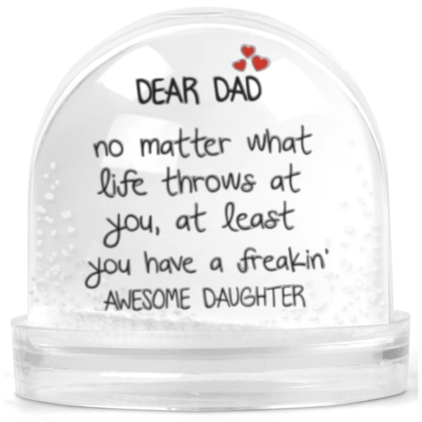 Dear Dad You Have An Awesome Daughter Gift Snow Globe