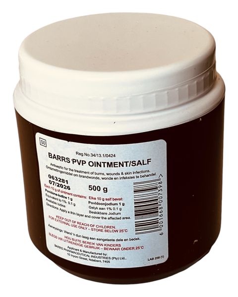 Barrs PVP Ointment 500g