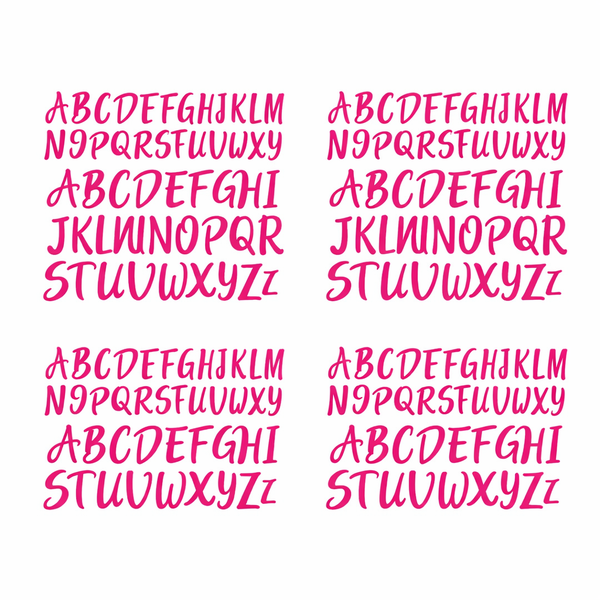 4 Pack - Waterproof Vinyl Alphabet Stickers