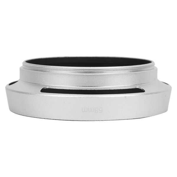 58mm Alloy Bevel Lens Hood (Silver)