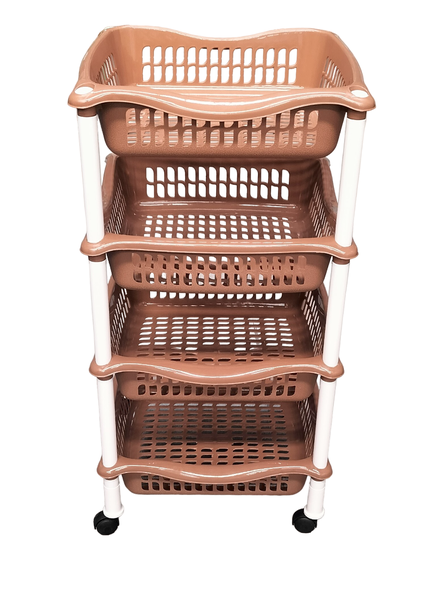 4 Tier Storage Wheel Trolley