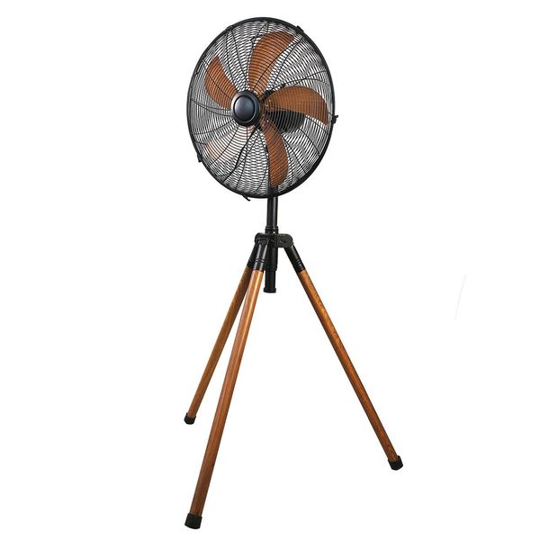 ALVA AIR 40cm Tripod Fan | Wood-Look Finish | 3 Speed, Adjustable Height