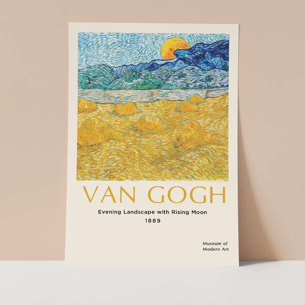 Vincent Van Gogh Evening Landscape Wall Print