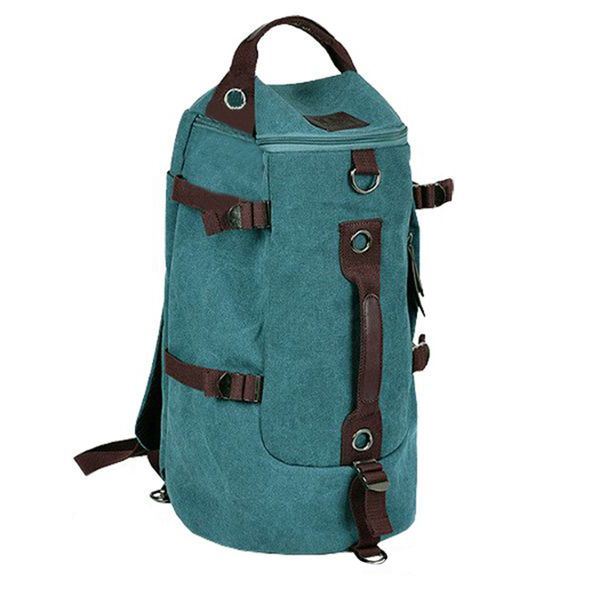 Mens Vintage Canvas Travel Duffel Bag - Green