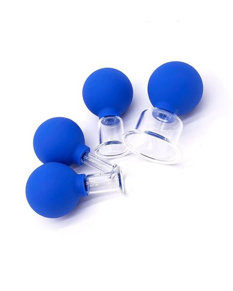 4 Size Facial Cupping Therapy Set Glass, Vacuum Massage Anti Cellulite Cup