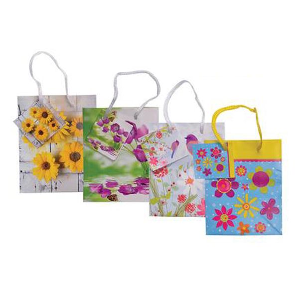 Small Flower Gift Bags 11x14cm 4pc