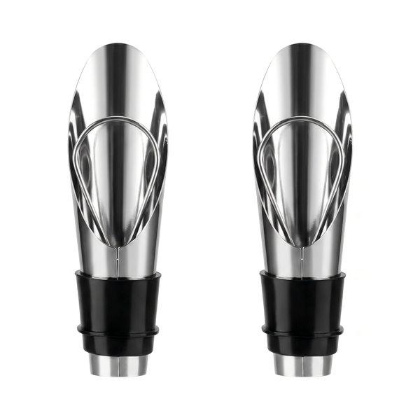 2 in 1 Stainless Steel Wine Pourer &amp; Stopper-2Pack