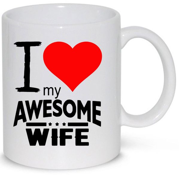 I Love My Awesome Wife Valentines Gift Mug