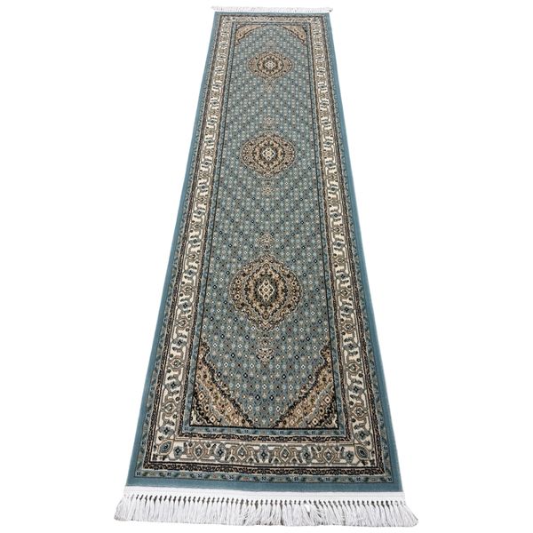 Royal Rugs - Blue Persian Tabriz Design Machine Made Runner 300 x 80 cm Rug