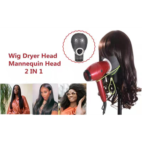 Hair Dryer Fresh Wig Head Dryer Wig Stand Wig Holder Mannequin Head, Drying Wig from Inside to Outside, Quickly, Easily, for Lace Wig Scalp Cap Net