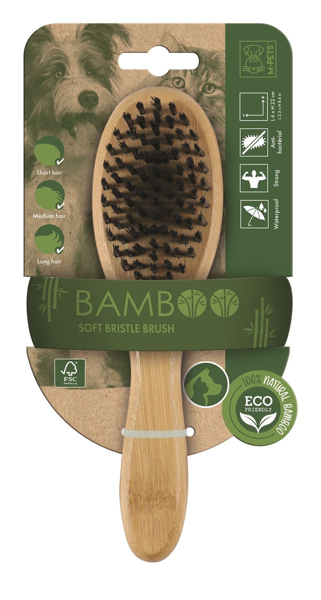 MPets EcoFriendly Bamboo Soft Bristle Dog Brush Shop Today. Get it