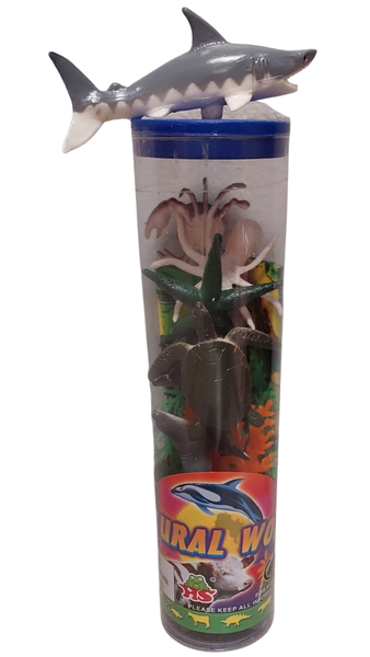 Sea Animals like a Sharks, Sea Stars and Lots More in a Tube.