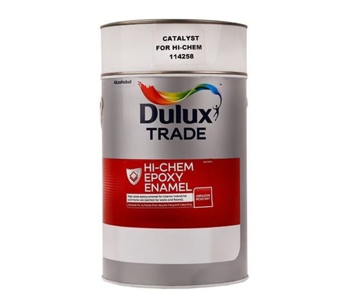 Dulux 5L Hi-Chem Epoxy Enamel Floor Paint With Hardener - Dark Grey