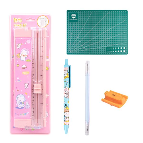 A5 Paper Trimmer &amp; 1 Knife Pen 1 Double Head Pen 1 Blade 1 Cutting Mat-8573