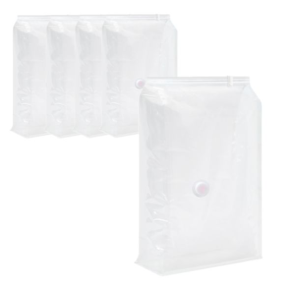Vusign Hanging Vacuum Storage Bag L size TRANSPARENT 5pack