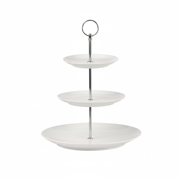 Maxwell &amp; Williams 3 Tier Cake Stand - Elegant White Serving Display