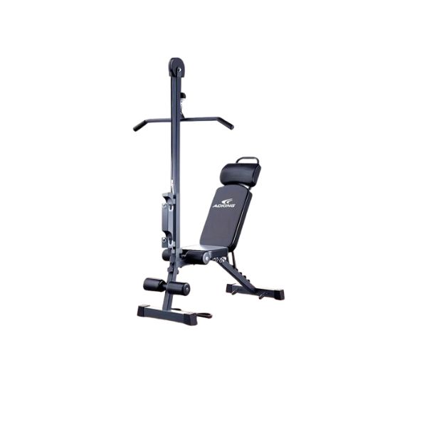 Adking Multifunction Adjustable Fitness Bench with Lat Attachment and Rope