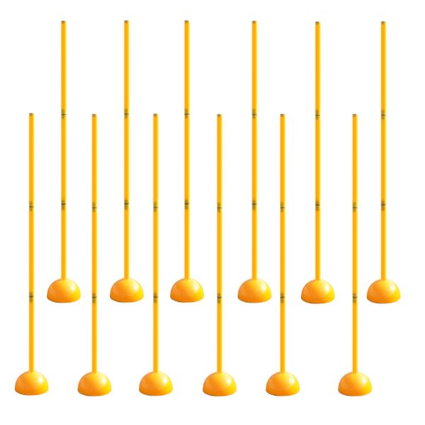 Pet Sport Fitness Training Detachable Agility Pole &amp; Dome Base - Set Of 8