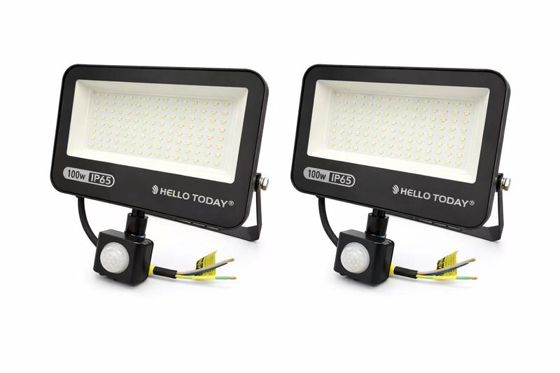 Hello Today 100W C3 IP65 Sensor LED Flood Light-2 Piece