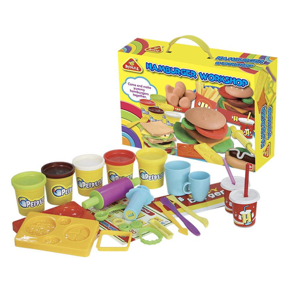 Kid's Fun Play Dough Hamburger Workshop