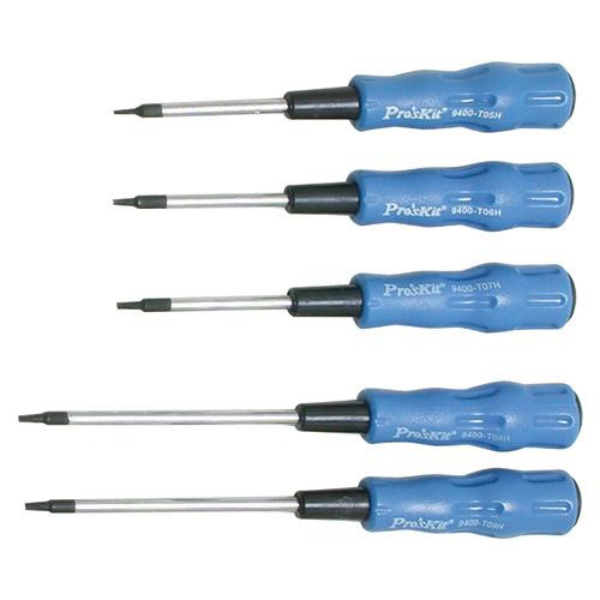 PRK SW-2125H: 5-Piece Star Screwdriver Set with Tamper-Proof Holes