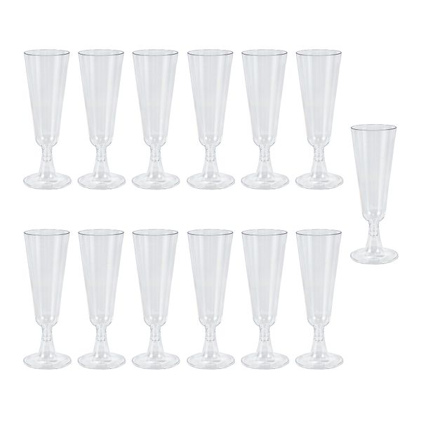 60Pcs 150Ml Plastic Champagne Glass Red Wine Glass Goblet Wine Glass