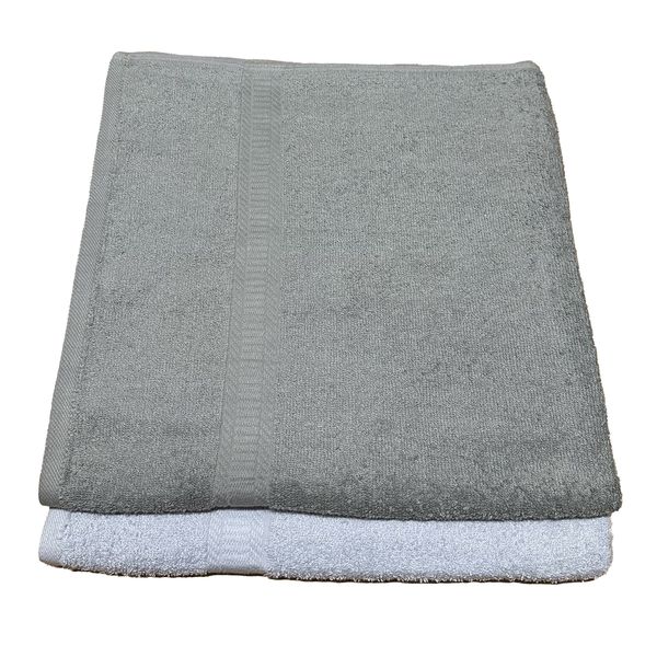 2 Pack Extra Large Bath Towel Luxury Cotton 80 x 150cm - BT14P172GSB