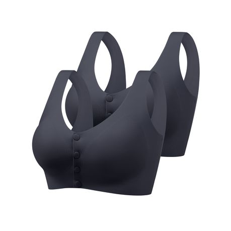 Unicoo Value Pack of 2 Ultra-Stretchy Seamless Nursing Bra - Black