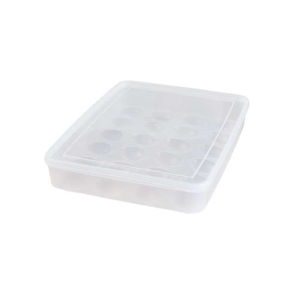 Egg Container for Fridge with Lid - Transparent