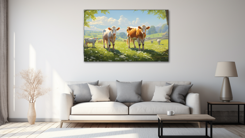 Canvas Wall Art - Sunny Day in the Pasture - MT0358