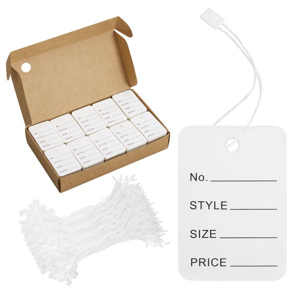Chenshia 1000pcs Writable Paper Price Tags Product Labeling Tag