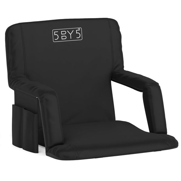 5by5 Padded Stadium Chair With Armrests &amp; Back Support - Standard Width