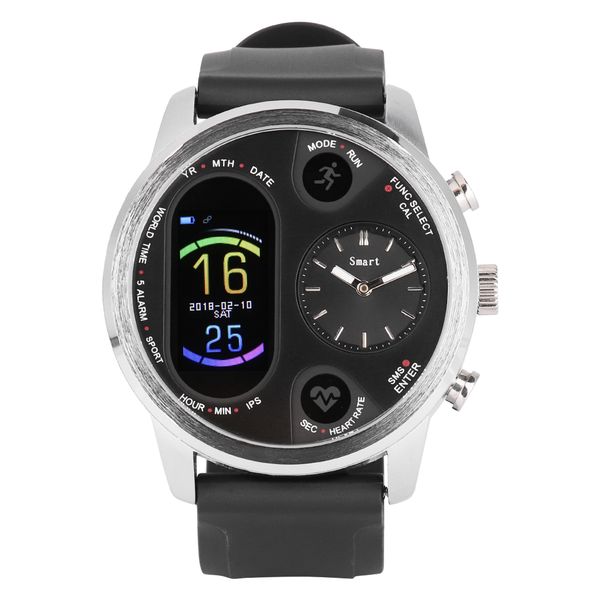 Dual Time Zone Watch: Black