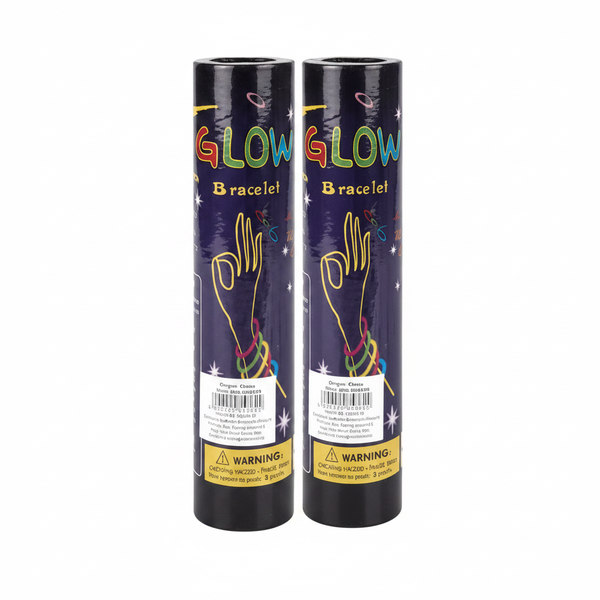 Glow Sticks with Connectors - 100 Piece Set for Parties and Events - 2 Pack