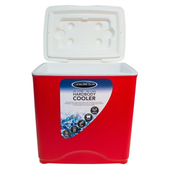 Leisure Quip Hard Body Cooler Box Red Capacity 28L / 48Cans