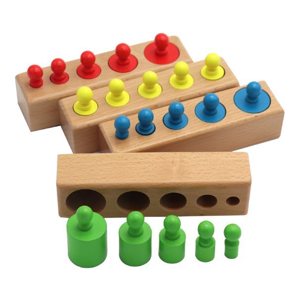 Montessori Coloured Cylinder Socket Puzzle