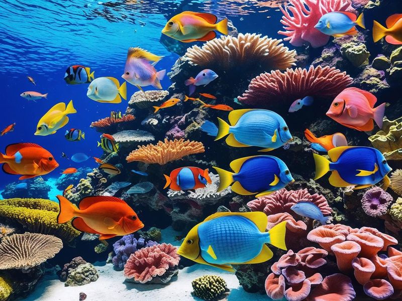 Canvas Wall Art Home Decor - Colorful Coral Reef