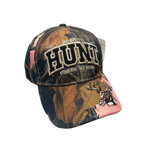 Women Baseball Cap - Camouflauge with Pink Inlay and Embroidered