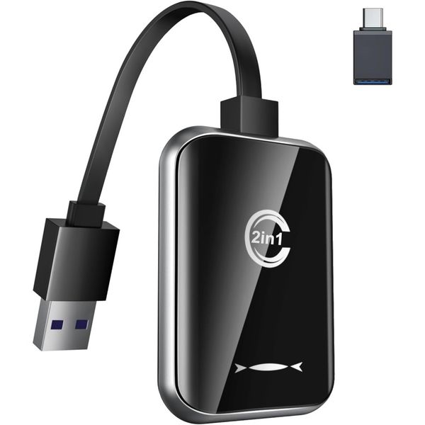 Wireless 2-in-1 CarPlay &amp; Android Auto Mini Wireless Adapter for Cars