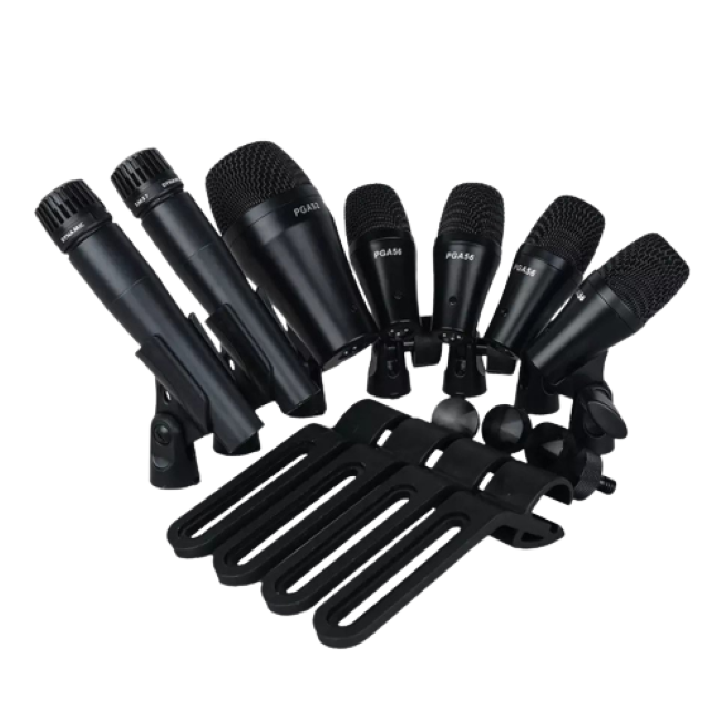 Professional 7 piece Wired Drum Microphone Set
