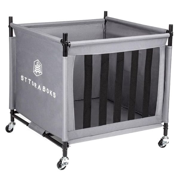 Sport Heavy Duty Ball Storage Cart With Locking Wheel Basket 59cm