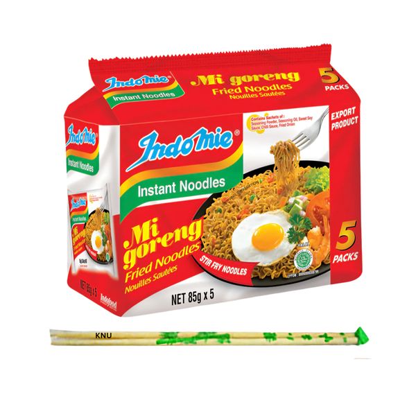 Indomie Migoreng Instant Noodles Pack - 80g x 5 &amp; Chopsticks