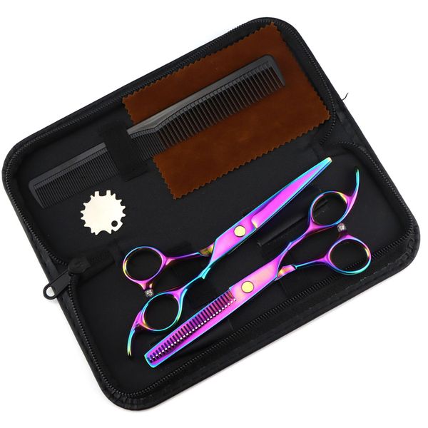 Professional Pet Dog Cat Grooming Scissors 6", Cutting Fur Shears Colorful