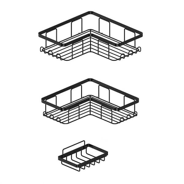 Black Stainless steel Compartment Shower Rack Buy Online in South